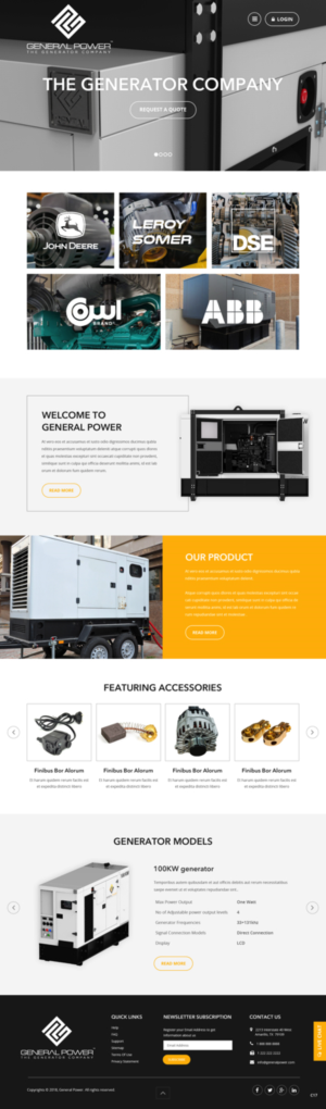 Web Design par pb pour General Power Limited, Inc. | Design : #19736547