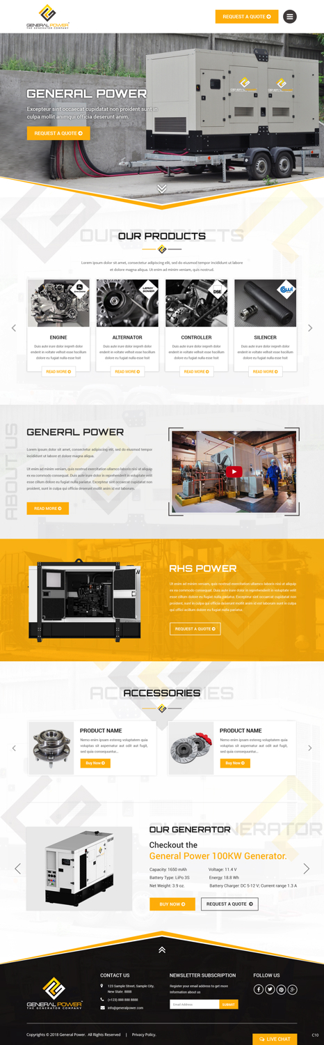 Web-Design von pb für General Power Limited, Inc. | Design #19736548