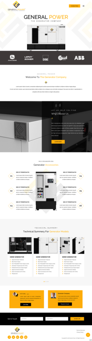 Web Design par pb pour General Power Limited, Inc. | Design : #19736550