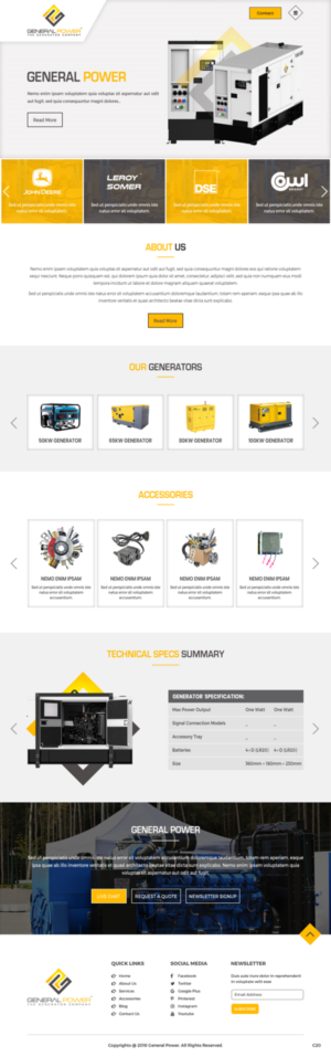 Web-Design von pb für General Power Limited, Inc. | Design: #19736551