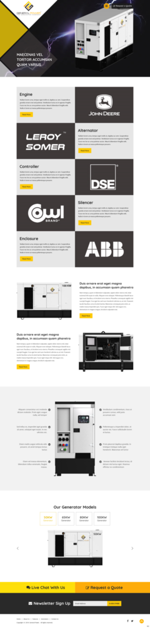 Web Design par pb pour General Power Limited, Inc. | Design : #19736552