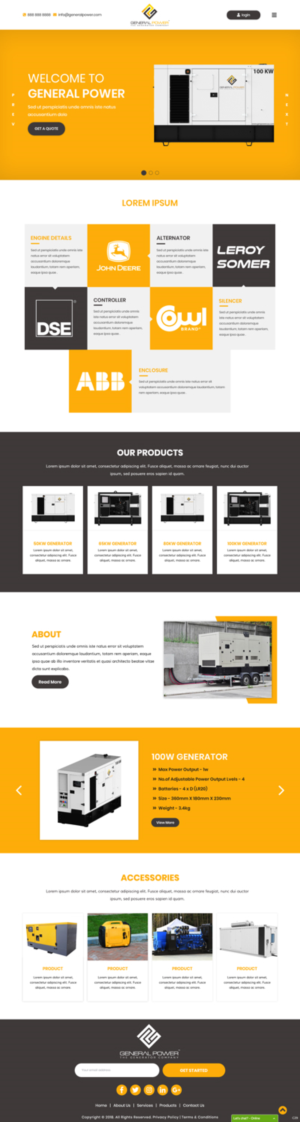 Web Design par pb pour General Power Limited, Inc. | Design : #19736553