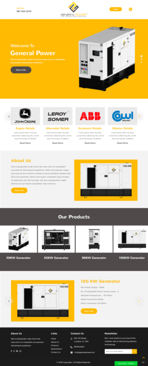 Web Design par pb pour General Power Limited, Inc. | Design : #19736554
