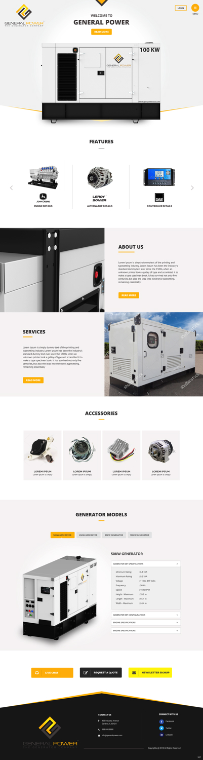 Web Design by pb for General Power Limited, Inc. | Design #19736561