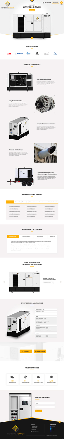 Web Design by pb for General Power Limited, Inc. | Design #19786585
