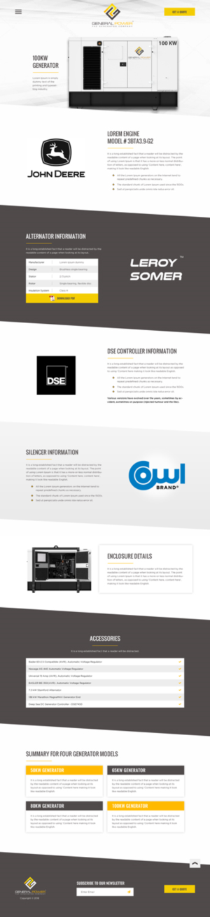 Web-Design von Sujit Banerjee für General Power Limited, Inc. | Design: #19752054