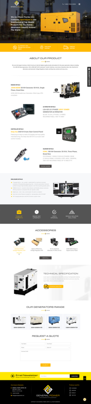 Web Design par Sbss pour General Power Limited, Inc. | Design : #19760234