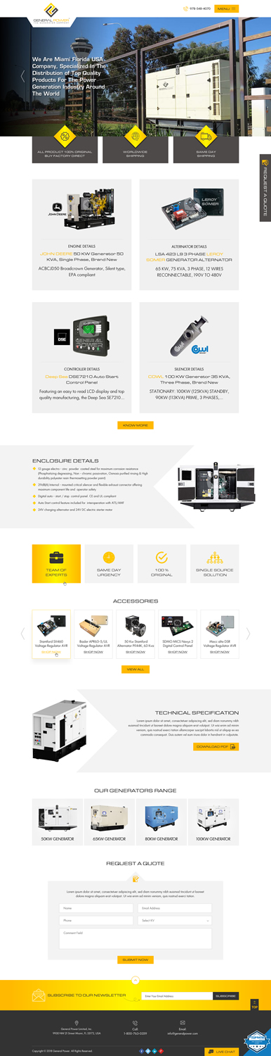 Web Design by Sbss for General Power Limited, Inc. | Design #19760238