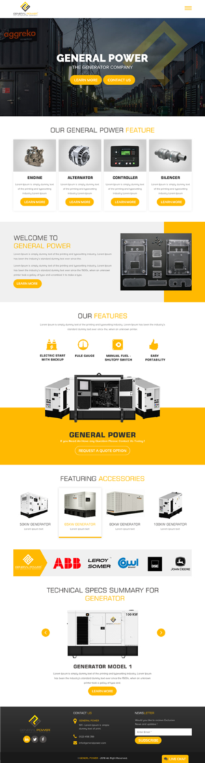 Web Design par rightway pour General Power Limited, Inc. | Design : #19739257