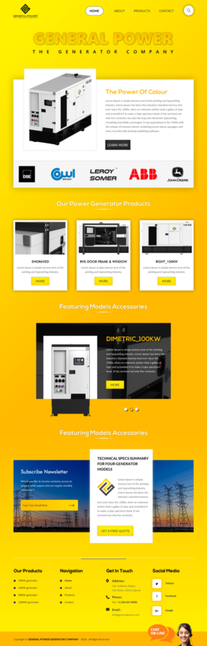 Web Design par rightway pour General Power Limited, Inc. | Design : #19739258