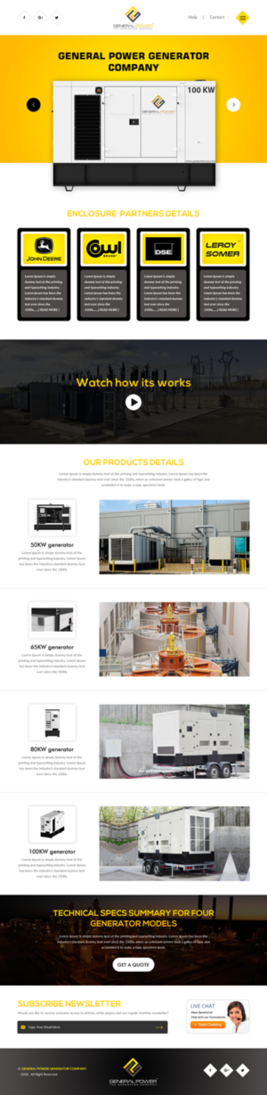 Web Design par rightway pour General Power Limited, Inc. | Design : #19739272