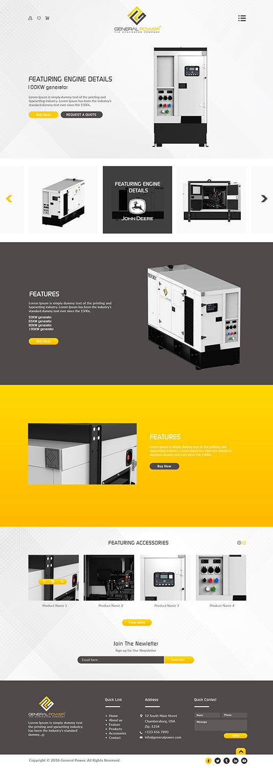 Web-Design von bdesigner9 für General Power Limited, Inc. | Design #19752691