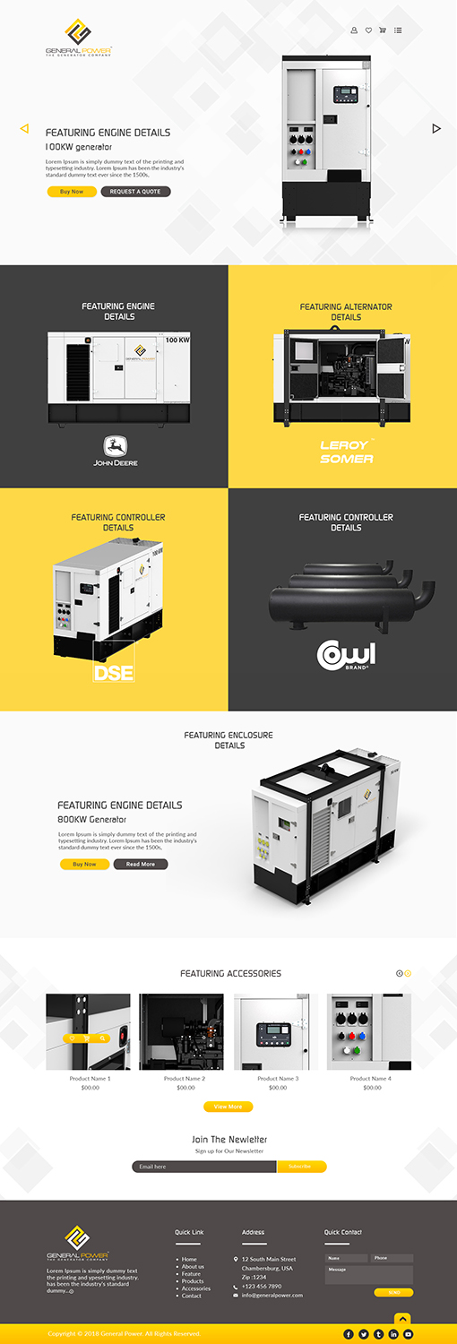 Web Design by bdesigner9 for General Power Limited, Inc. | Design #19763217