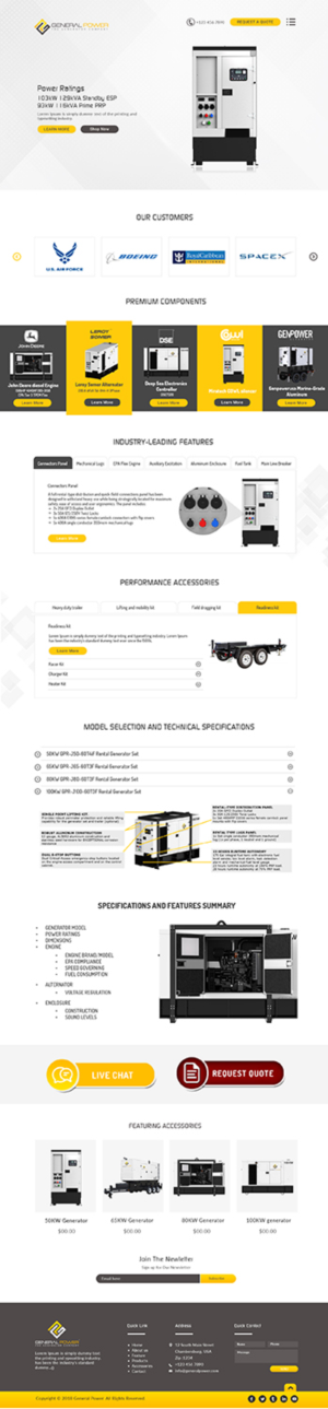 Web Design par bdesigner9 pour General Power Limited, Inc. | Design : #19804041
