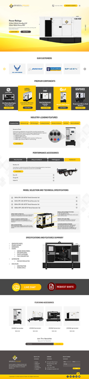 Web Design par bdesigner9 pour General Power Limited, Inc. | Design : #19804042