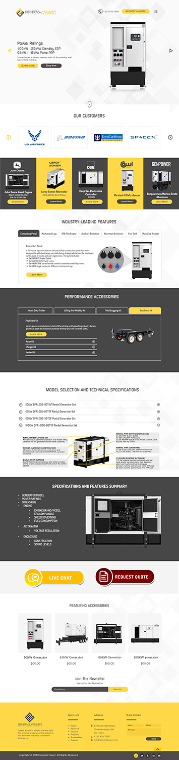 Diseño Web por bdesigner9 para General Power Limited, Inc. | Diseño #19815868