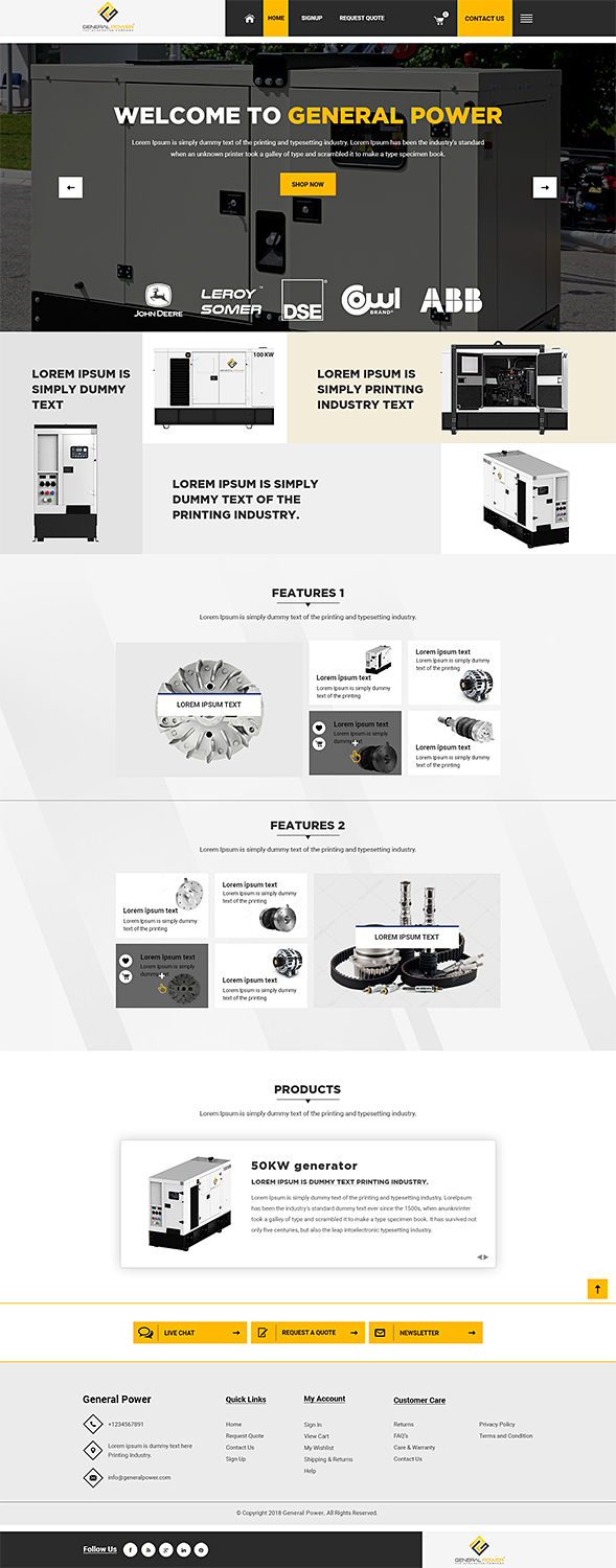 Web Design by PiXthemes for General Power Limited, Inc. | Design #19766924