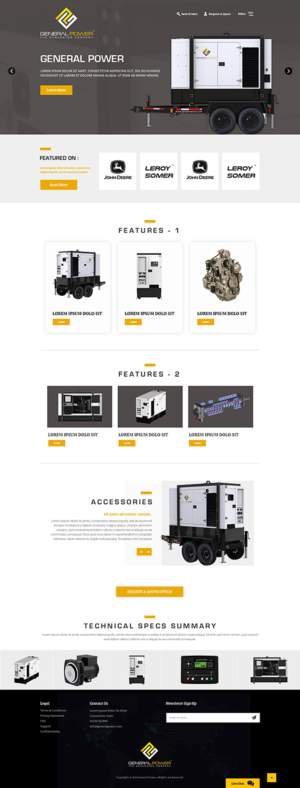 Web Design par PiXthemes pour General Power Limited, Inc. | Design : #19788364