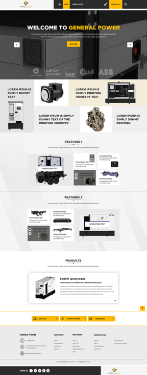 Web Design par PiXthemes pour General Power Limited, Inc. | Design : #19788369