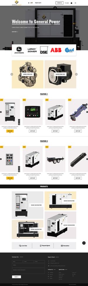 Web Design par PiXthemes pour General Power Limited, Inc. | Design : #19788381