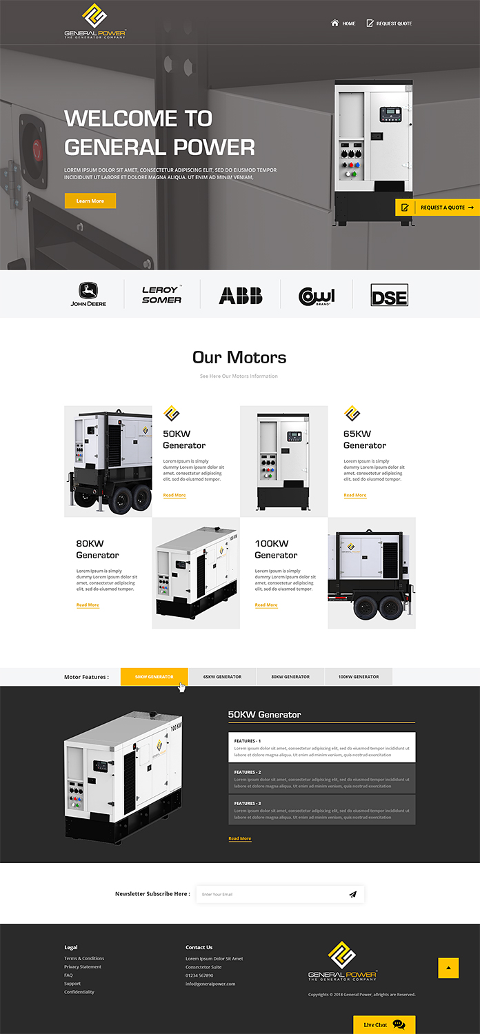 Web Design by PiXthemes for General Power Limited, Inc. | Design #19794588