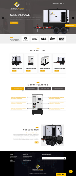 Web Design par PiXthemes pour General Power Limited, Inc. | Design : #19794614