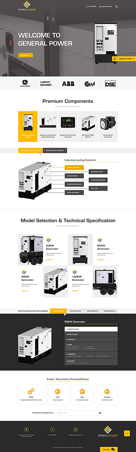 Web Design par PiXthemes pour General Power Limited, Inc. | Design #19820112