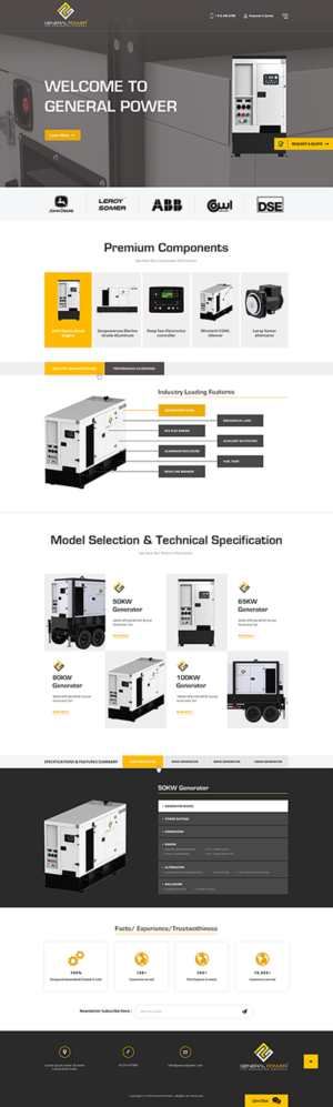 Web Design par PiXthemes pour General Power Limited, Inc. | Design : #19820112