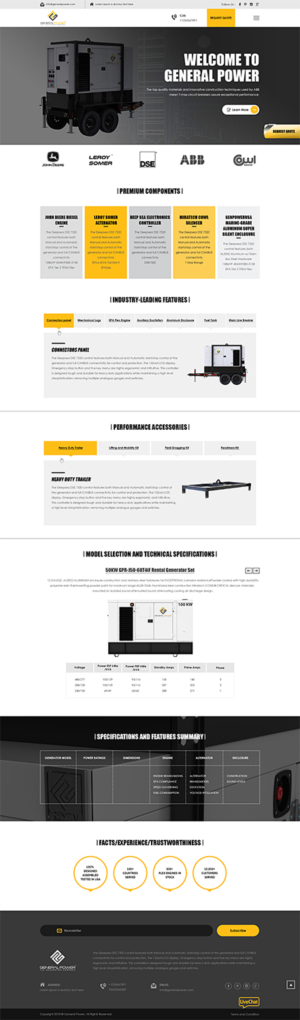 Web Design par PiXthemes pour General Power Limited, Inc. | Design : #19820113