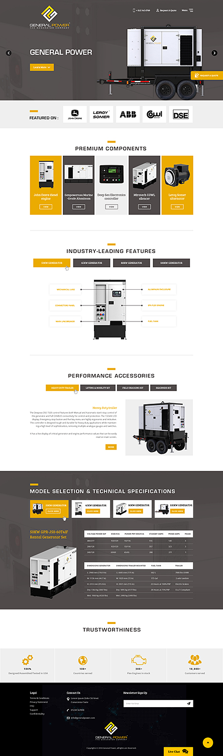 Diseño Web por PiXthemes para General Power Limited, Inc. | Diseño #19820114