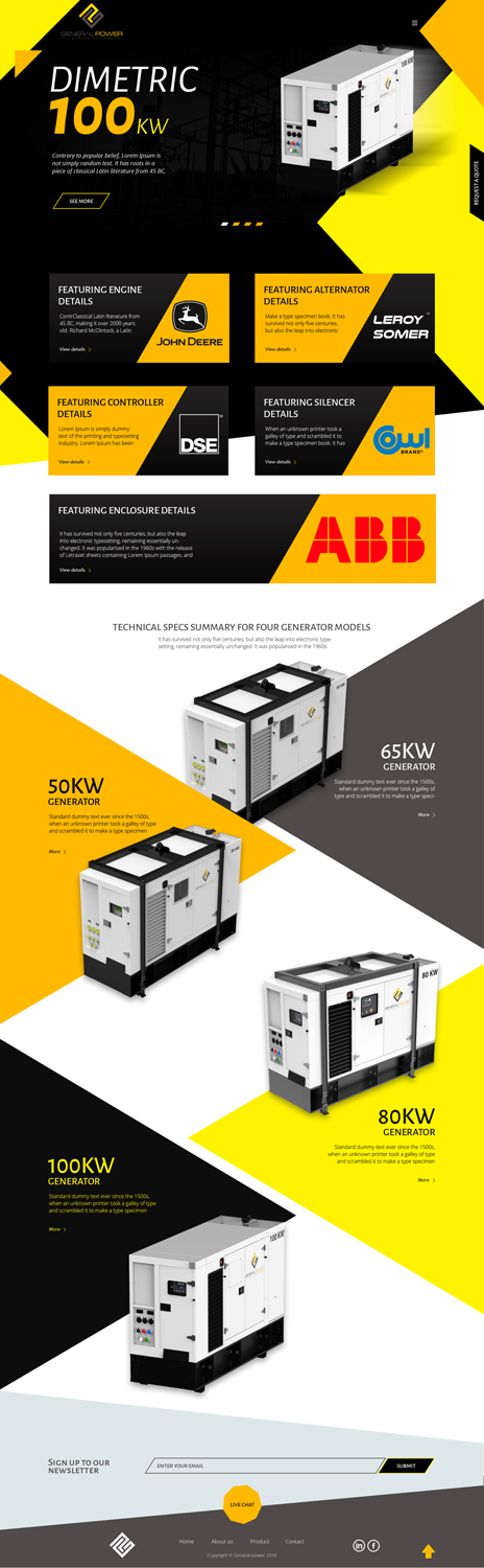 Web Design by Pentacle CodeCanvas for General Power Limited, Inc. | Design #19772106
