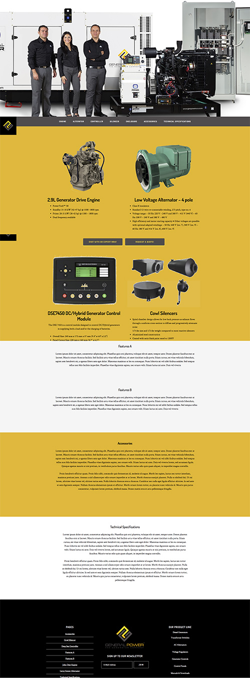 Web Design by GlobalCoastDesigns for General Power Limited, Inc. | Design #19756668