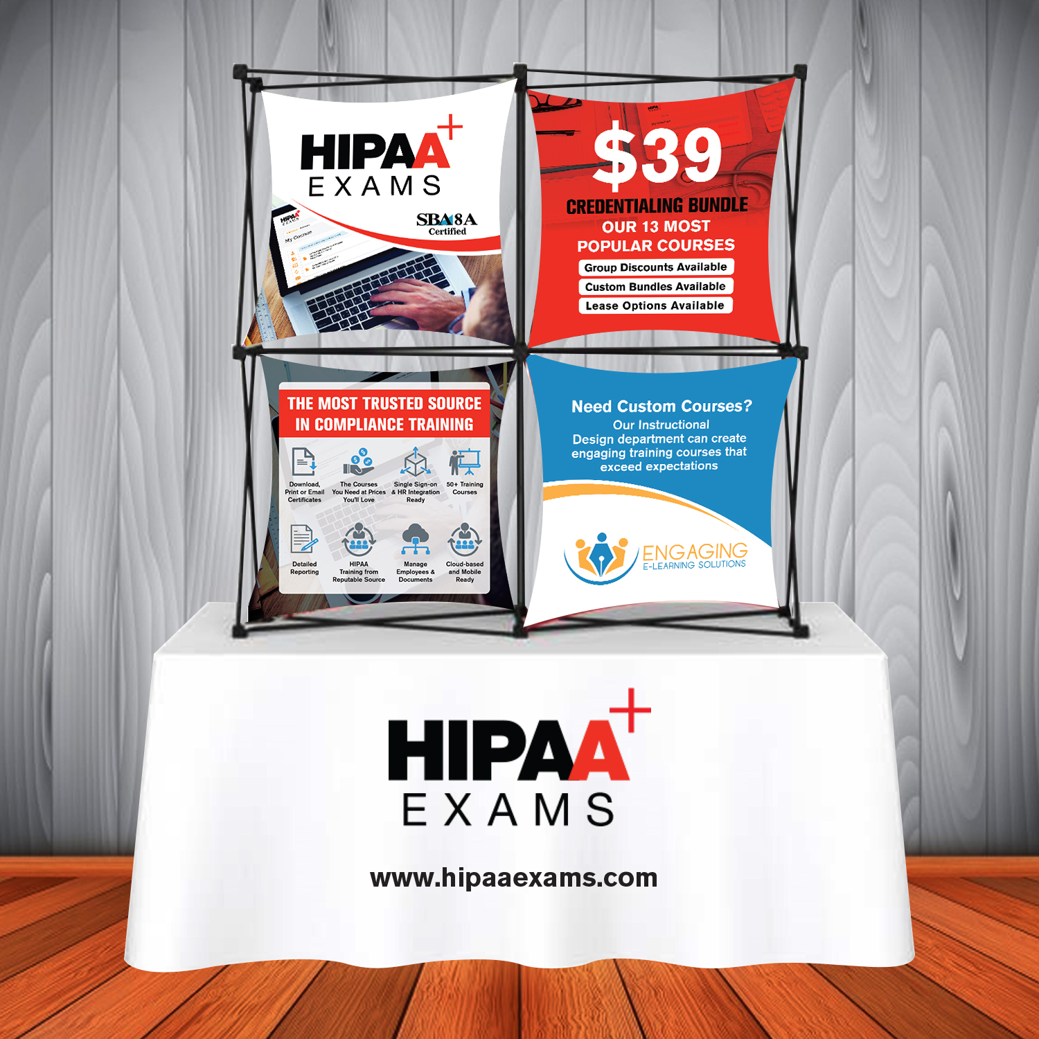 Diseño de Stand de Feria por mmmarif1982 para HIPAA Exams | Diseño #19845837