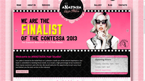 WordPress-Design von NABS DESIGN für Anastasia Metro Hair Designs Inc | Design: #2944060