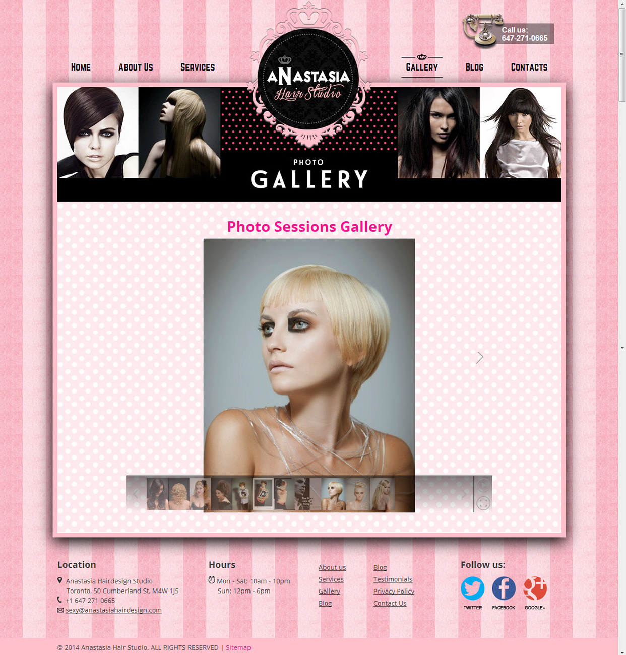 Wordpress Design by NABS DESIGN for Anastasia Metro Hair Designs Inc | Design #2944069