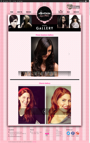 WordPress-Design von NABS DESIGN für Anastasia Metro Hair Designs Inc | Design: #2953622