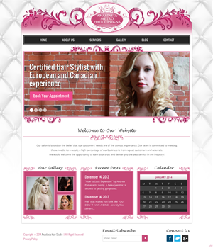 WordPress-Design von pb für Anastasia Metro Hair Designs Inc | Design: #2911368