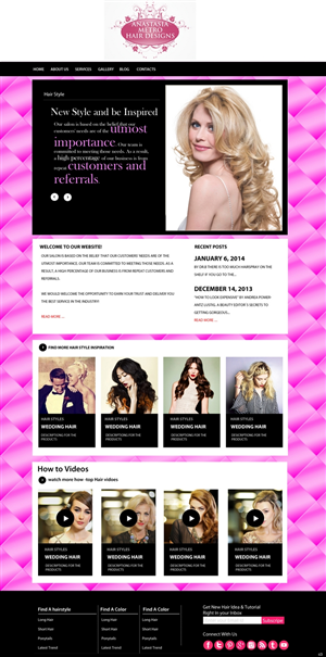 WordPress-Design von pb für Anastasia Metro Hair Designs Inc | Design: #2911372