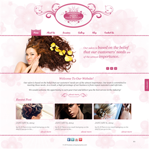 WordPress-Design von pb für Anastasia Metro Hair Designs Inc | Design: #2911378