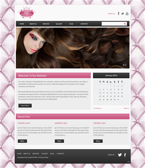 WordPress-Design von pb für Anastasia Metro Hair Designs Inc | Design: #2911398