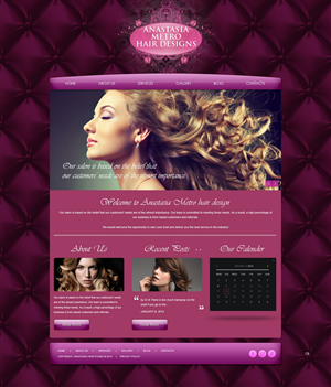 WordPress-Design von pb für Anastasia Metro Hair Designs Inc | Design: #2915785