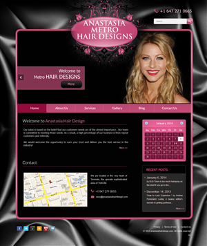 WordPress-Design von pb für Anastasia Metro Hair Designs Inc | Design: #2923304