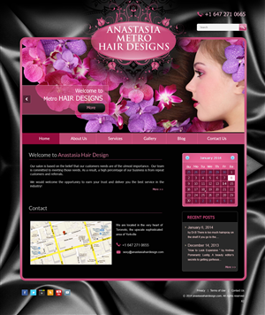 WordPress-Design von pb für Anastasia Metro Hair Designs Inc | Design: #2935264