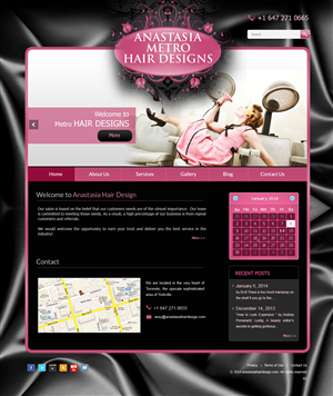 WordPress-Design von pb für Anastasia Metro Hair Designs Inc | Design: #2935272