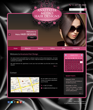 WordPress-Design von pb für Anastasia Metro Hair Designs Inc | Design: #2935278