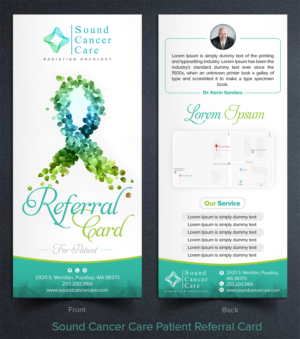 Sound Cancer Care Patient Referral Card | Graphic Design by SAI DESIGNS