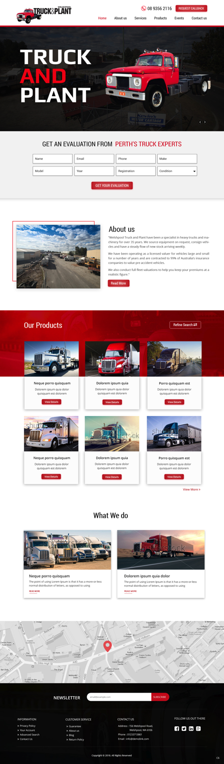 Diseño Web por pb para Truck and Plant | Diseño #19754353