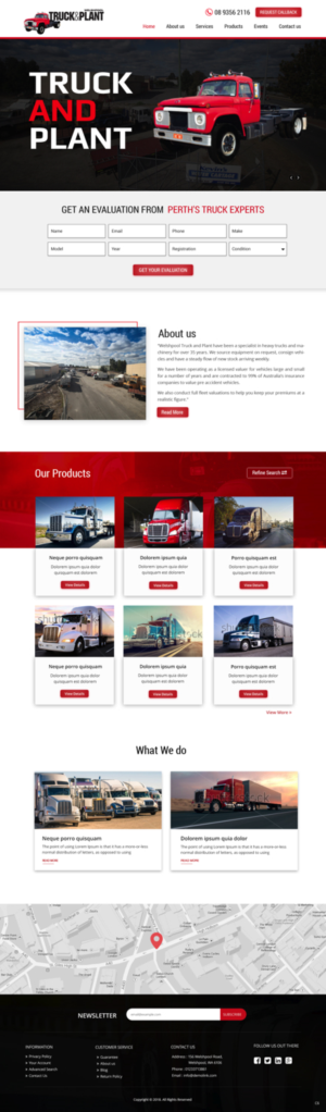 Web Design by pb for Truck and Plant | Design: #19754353