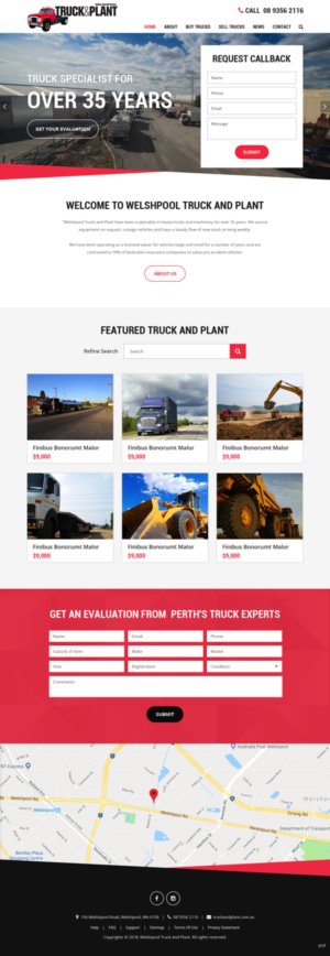 Web Design by pb for Truck and Plant | Design: #19754354