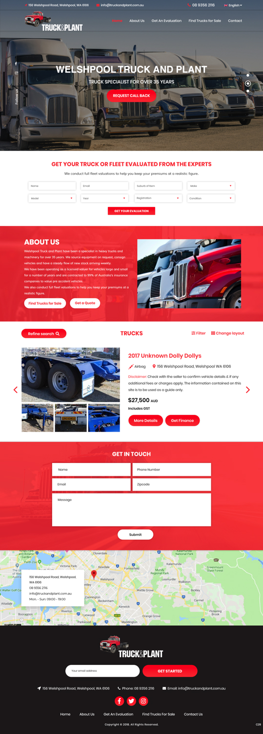 Web Design by pb for Truck and Plant | Design #19754357